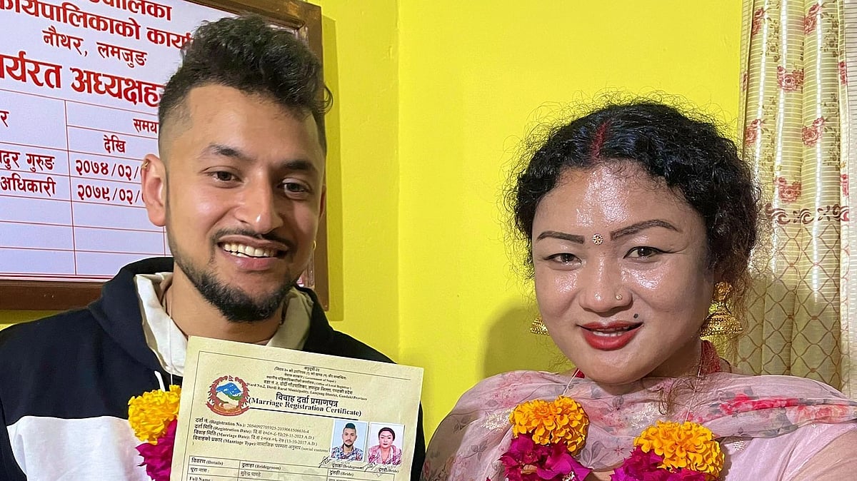 <div class="paragraphs"><p>Surendra Pandey (left) and Maya Gurung. </p></div>