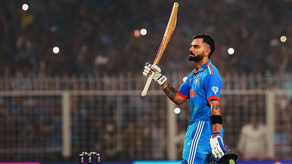 <div class="paragraphs"><p>ICC&nbsp;World Cup 2023: India Celebrates ‘GOAT’ Virat Kohli After Record-Equalling Ton</p></div>