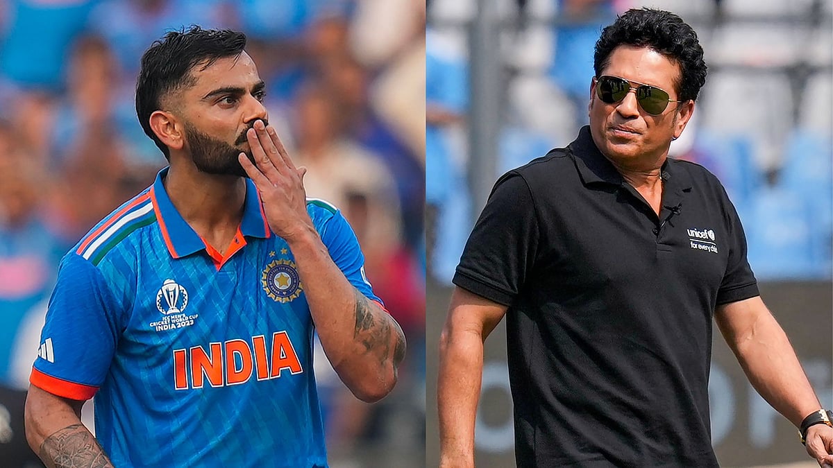 <div class="paragraphs"><p>ICC World Cup 2023: Sachin Congratulates Virat Kohli for Breaking His Record</p></div>