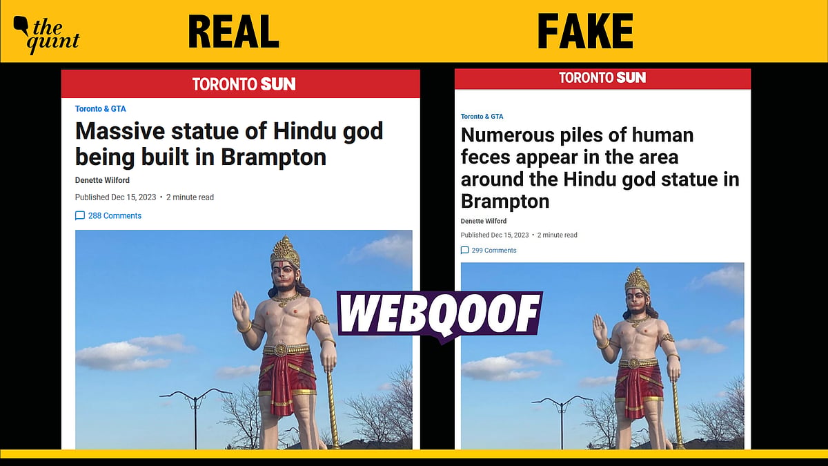<div class="paragraphs"><p>Fact-check: An altered screenshot of a report about a statue of a Hindu deity in Brampton, Canada is going viral with false claims. </p></div>