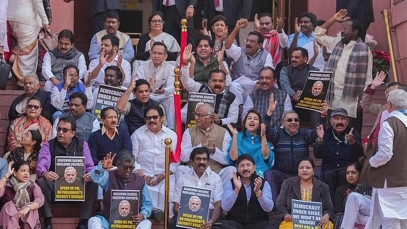 <div class="paragraphs"><p>Parliament’s 2023 Winter Session will forever be marked by the infamous distinction of having witnessed a record number of MP (Member of Parliament) <a href="https://www.thequint.com/collection/2023-parliament-security-breach">suspensions</a>.</p></div>