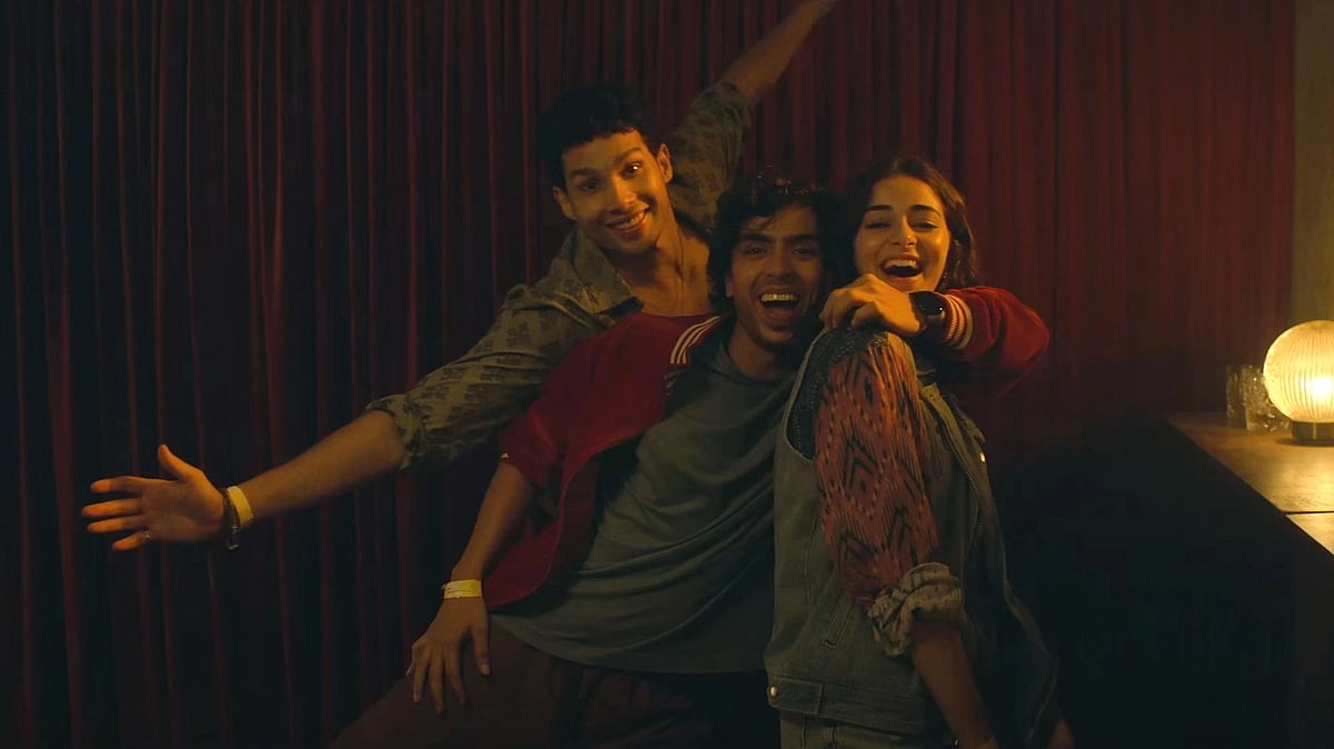 <div class="paragraphs"><p>Ananya Panday, Siddhant Chaturvedi and Adarsh Gourav in a still from<em> Kho Gaye Hum Kahan.</em></p></div>