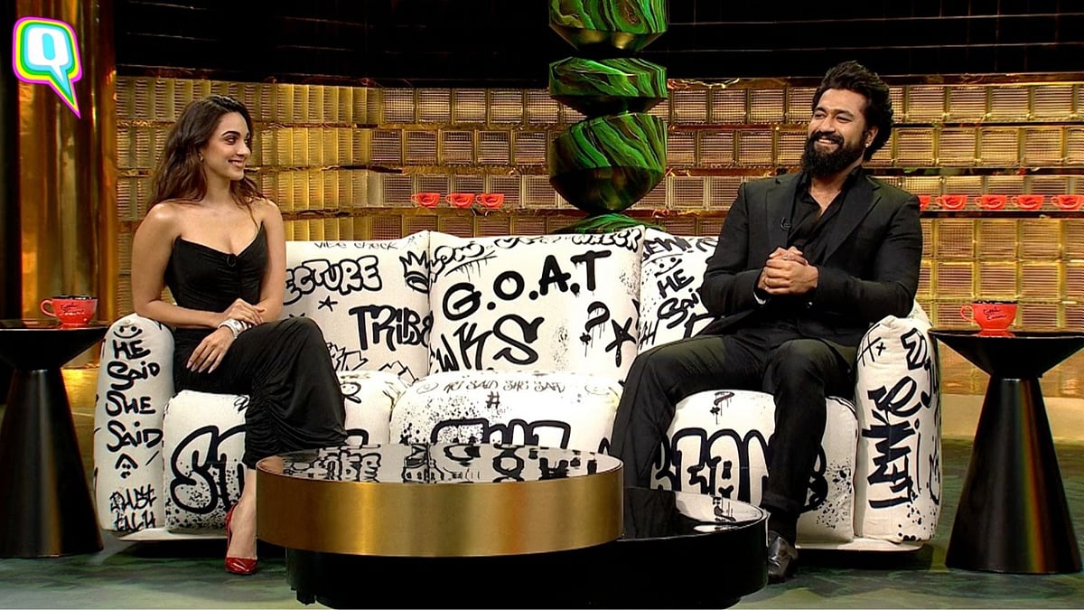 <div class="paragraphs"><p>Kiara Advani and Vicky Kaushal on the sets of <em>Koffee With Karan</em>.</p></div>