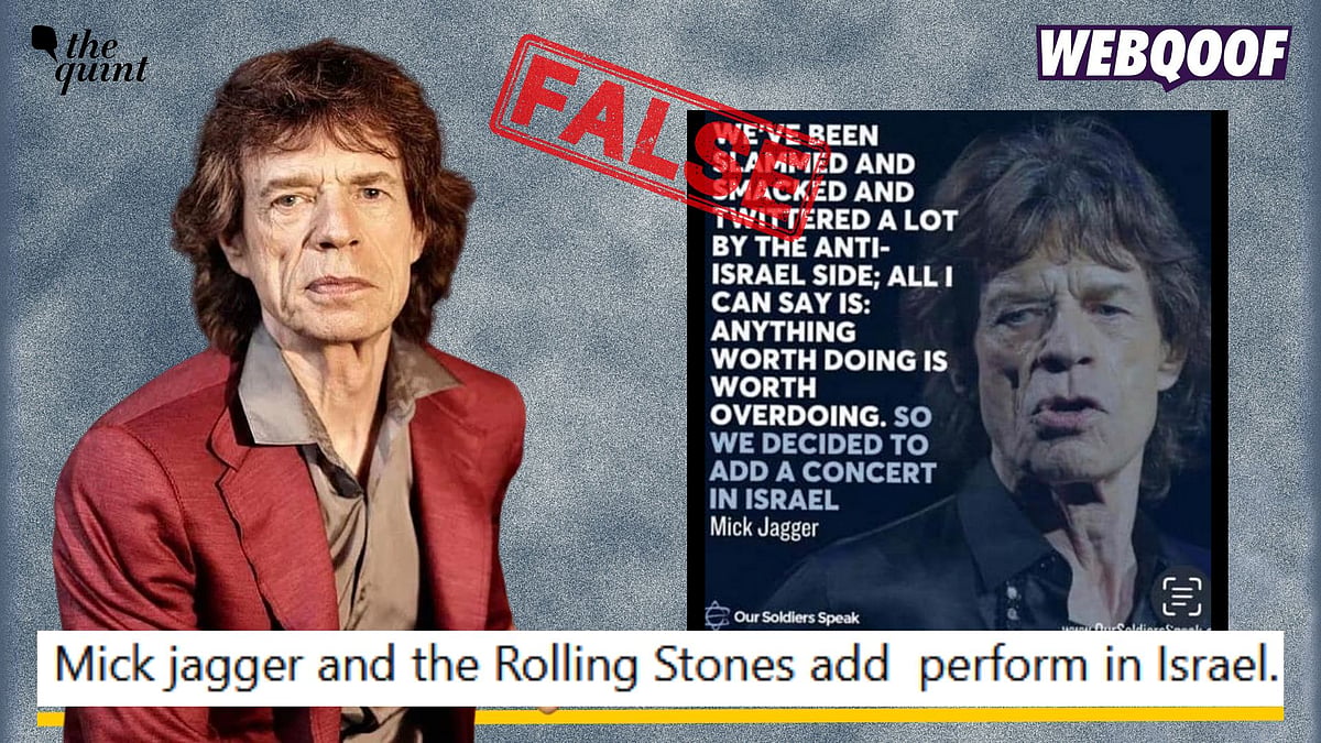 <div class="paragraphs"><p>Fact-check: A fake quote is being attributed to singer Mick Jagger about The Rolling Stones organising a concert in Israel.</p></div>