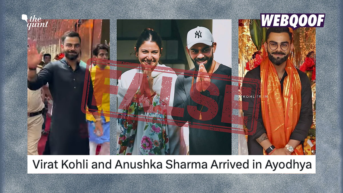 <div class="paragraphs"><p>Fact-check: Many visuals of Virat Kohli and Anushka Sharma have gone viral with the false claim that they attended the Ram Mandir's consecration ceremony.</p></div>