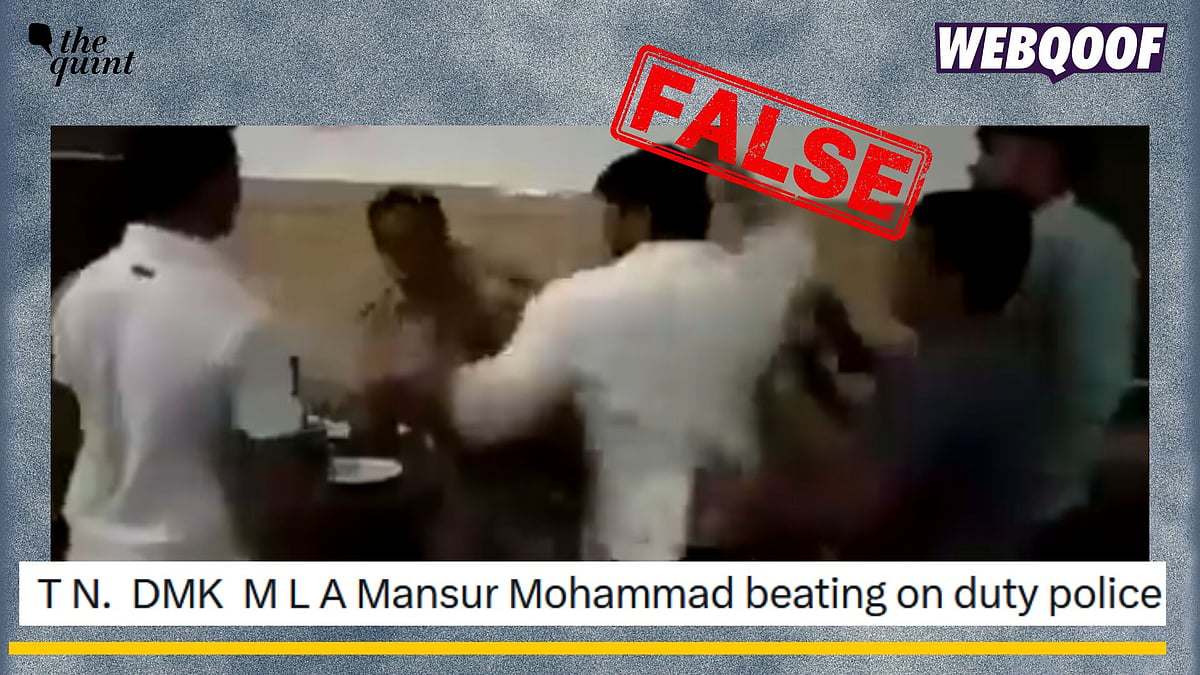 <div class="paragraphs"><p>Fact-check: The claim about the video showing DMK leader thrashing a police officer in Tamil Nadu is false, it shows a BJP councilor. </p></div>