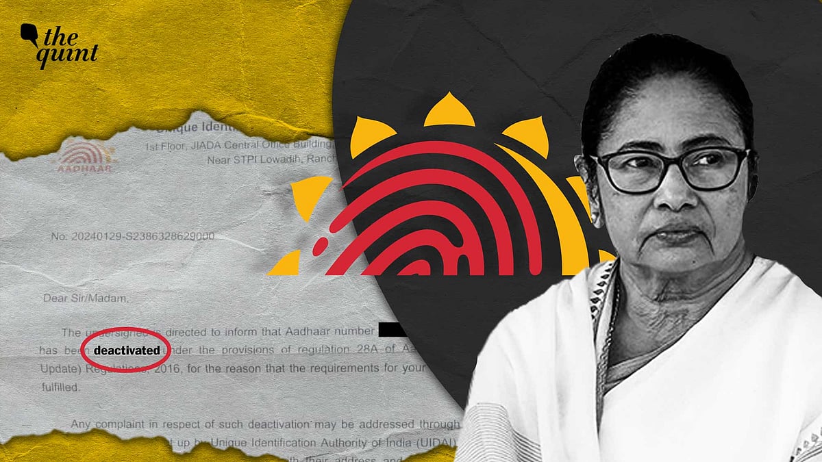 <div class="paragraphs"><p>West Bengal Chief Minister Mamata Banerjee claimed that the Aadhaar IDs of people, especially from the Scheduled Caste and Scheduled Tribe communities of West Bengal, had been indiscriminately deactivated.</p></div>