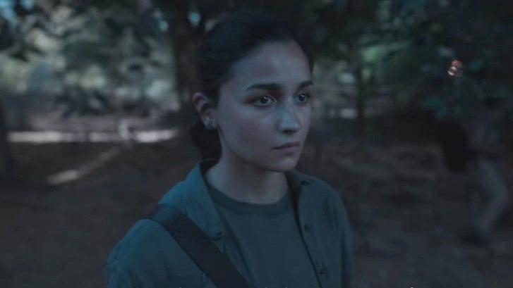 <div class="paragraphs"><p>Alia Bhatt in a still from the promo for<em> Poacher.</em></p></div>