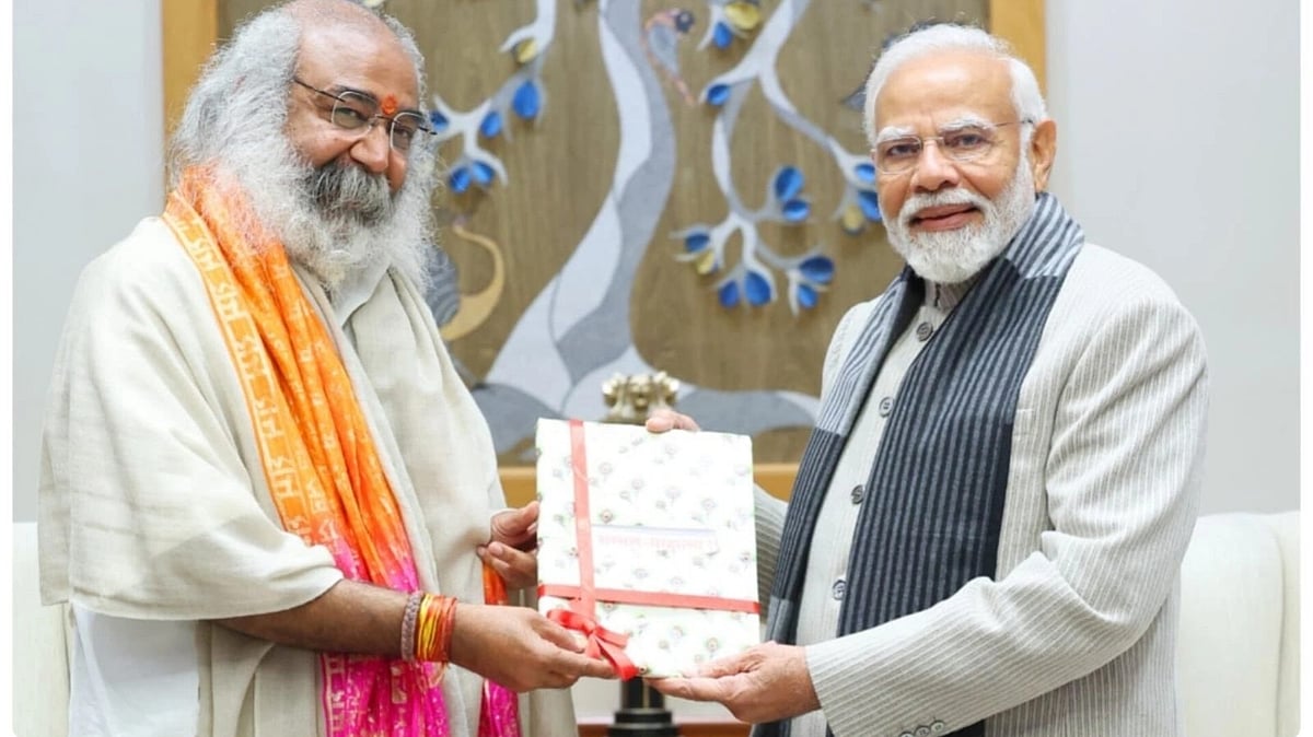 <div class="paragraphs"><p>Acharya Pramod Krishnam met with PM Modi on 1 February.&nbsp;</p></div>