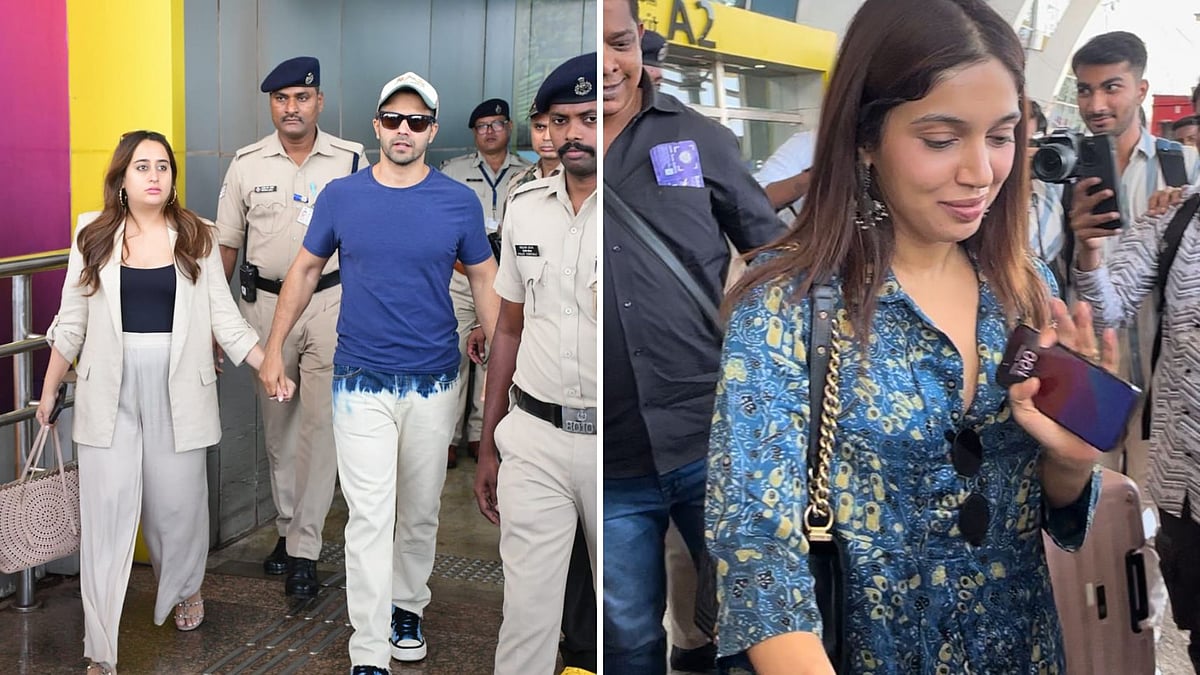 <div class="paragraphs"><p>Varun-Natasha, Bhumi Pednekar arrive for Rakul-Jackky's wedding in Goa.</p></div>
