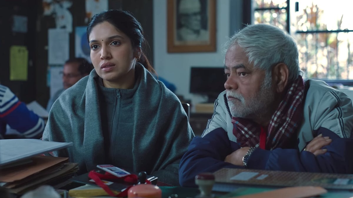 <div class="paragraphs"><p>Bhumi Pednekar and Sanjay Mishra in a still from<em> Bhakshak.</em></p></div>