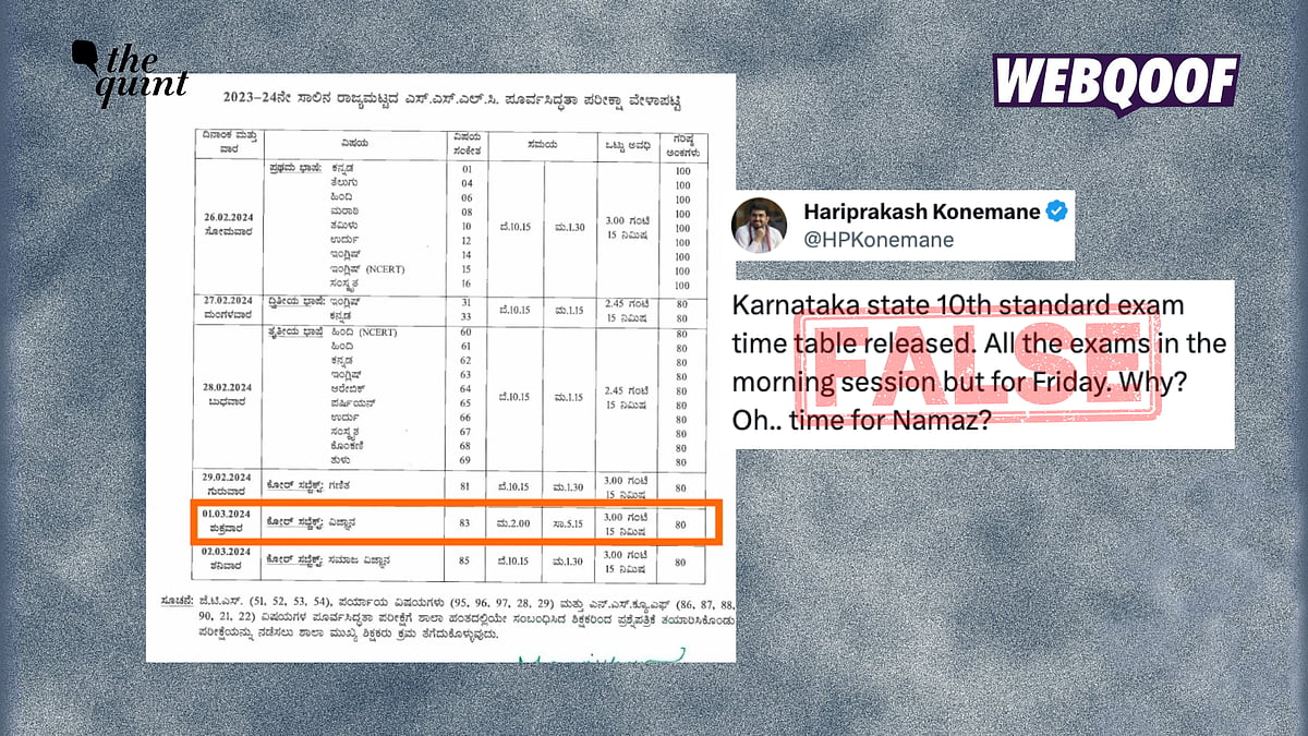 <div class="paragraphs"><p>The Karnataka Congress clarified the communal angle given to the Class 10 SSLC exam timetable.</p></div>