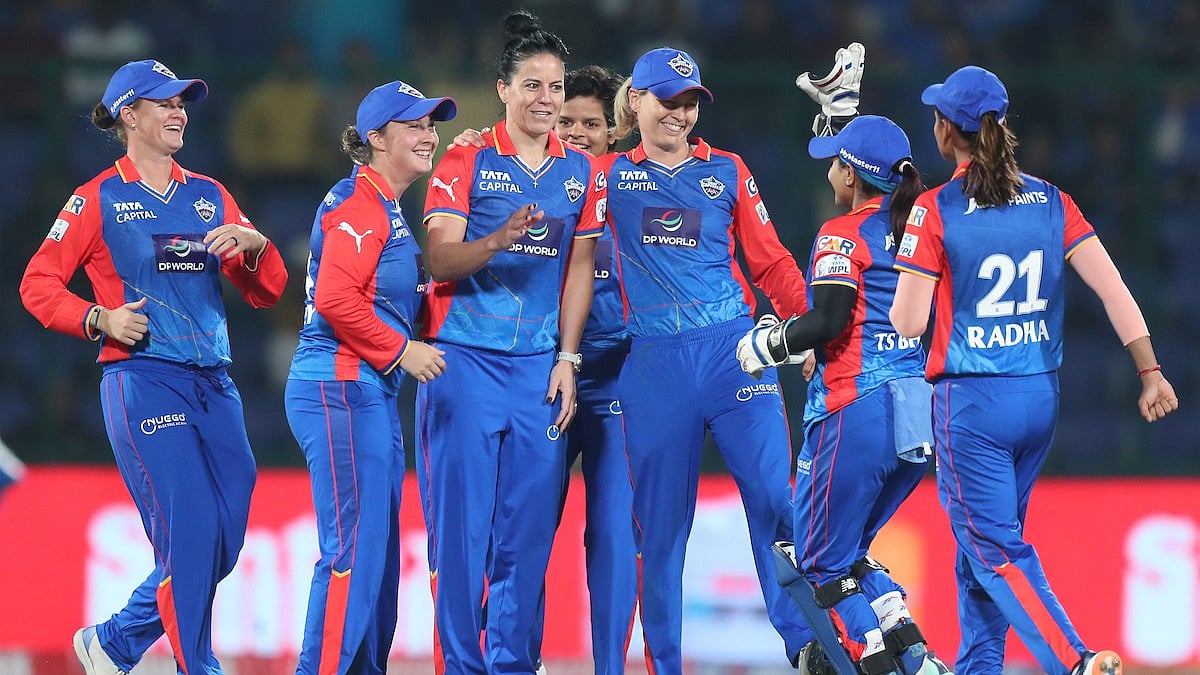 <div class="paragraphs"><p>Marizanne Kapp of Delhi Capitals celebrates the wicket of Yastika Bhatia of Mumbai Indians with players during match twelve of the Women’s Premier League 2024 between Delhi Capitals and Mumbai Indians held at the Arun Jaitley Stadium, New Delhi</p></div>
