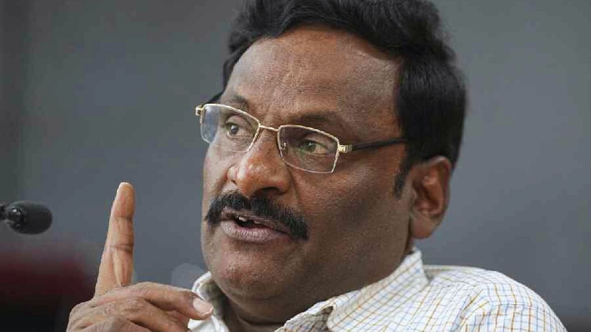 <div class="paragraphs"><p>G N Saibaba at a press conference in New Delhi.&nbsp;</p></div>