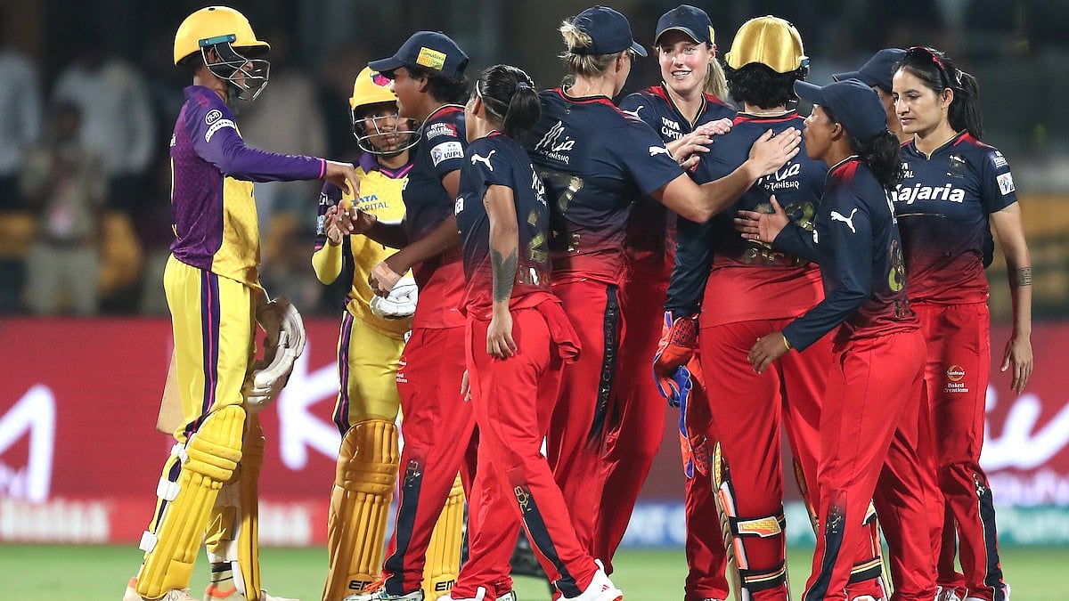 <div class="paragraphs"><p>Royal Challengers Bangalore players wave to crowds during match eleven of the Women’s Premier League 2024 between UP Warriorz and Royal Challengers Bangalore held at the M. Chinnaswamy Stadium on the 4th March 2024</p></div>