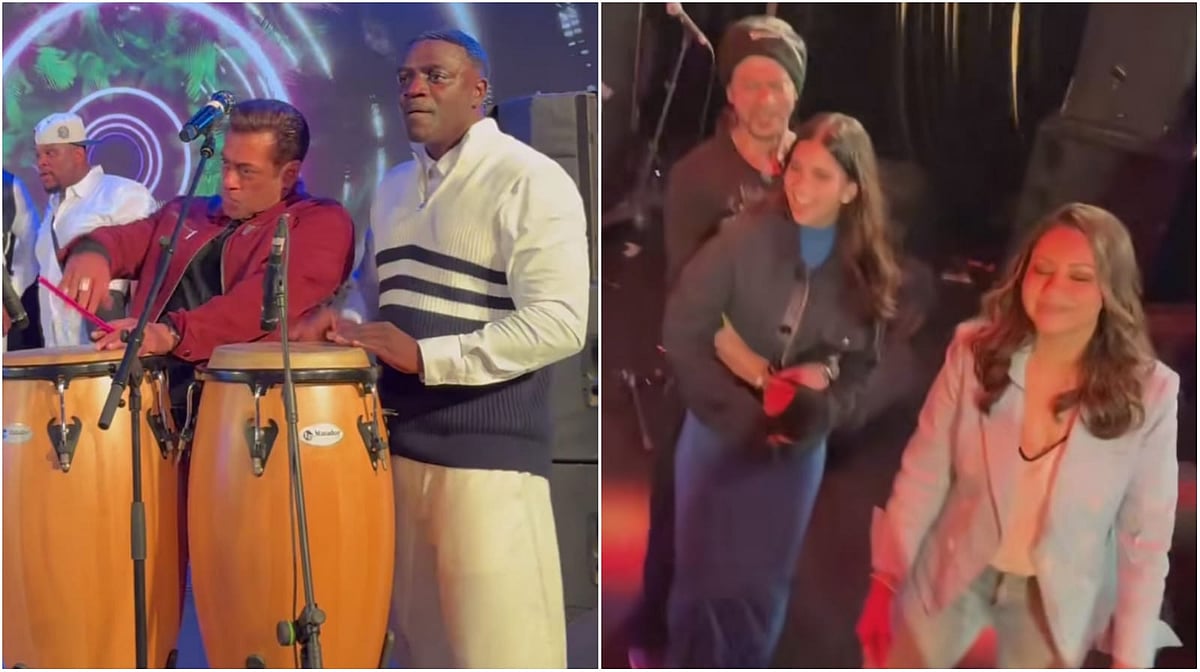 <div class="paragraphs"><p>SRK, Salman Khan Groove With Akon & Sukhbir at Anant-Radhika's Pre-Wedding. </p></div>