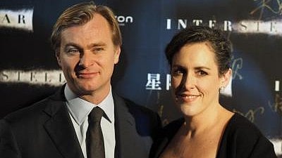 <div class="paragraphs"><p>Director Christopher Nolan with his wife and producer Emma Thomas. </p></div>
