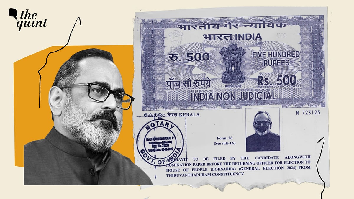 <div class="paragraphs"><p>Chandrasekhar's affidavit declared his "total income shown in Income Tax Return" for the year 2021-22 as Rs 680.</p></div>