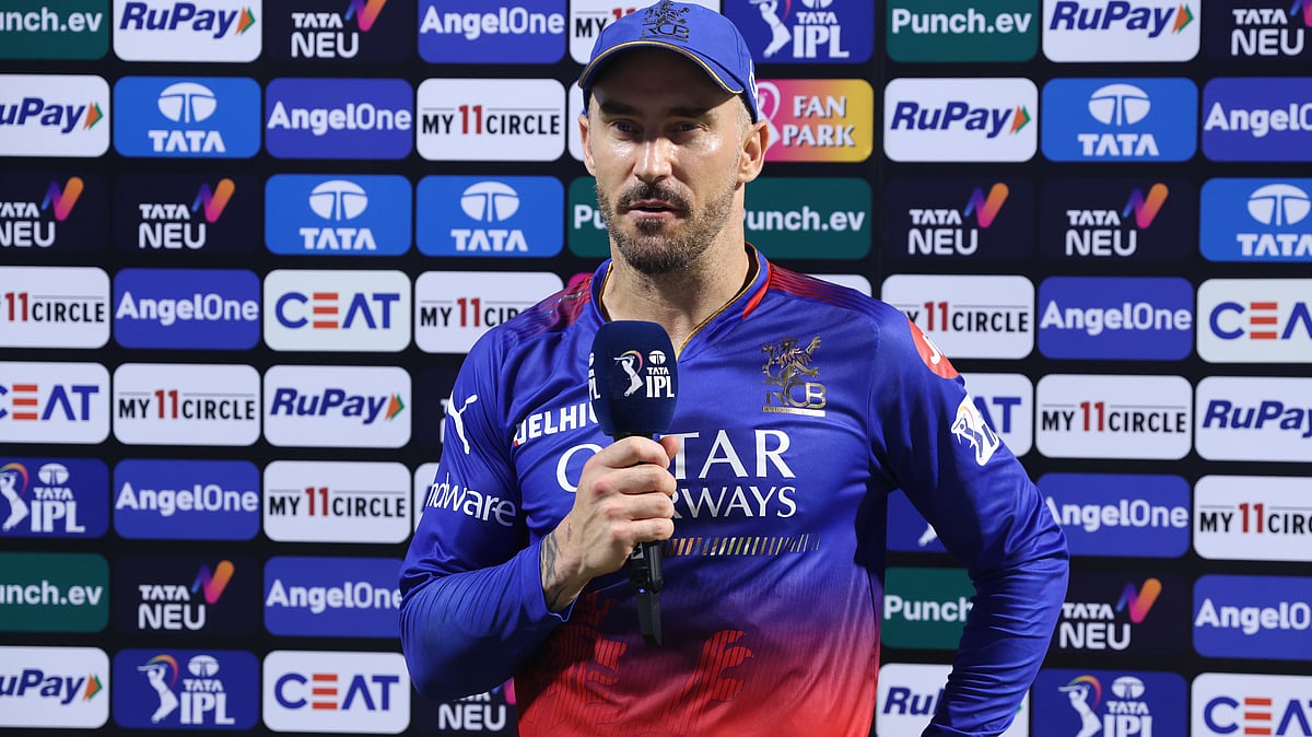 <div class="paragraphs"><p>Faf Du Plessis (c) of Royal Challengers Bengaluru at interview post match 25 of the Indian Premier League season 17 (IPL 2024) between Mumbai Indians and Royal Challengers Bangalore held at the Wankhede Stadium, Mumbai</p></div>