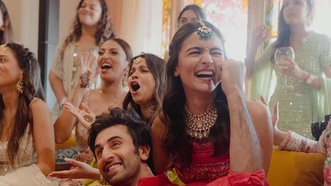 <div class="paragraphs"><p>Ranbir Kapoor and Alia Bhatt during their wedding ceremony.</p></div>