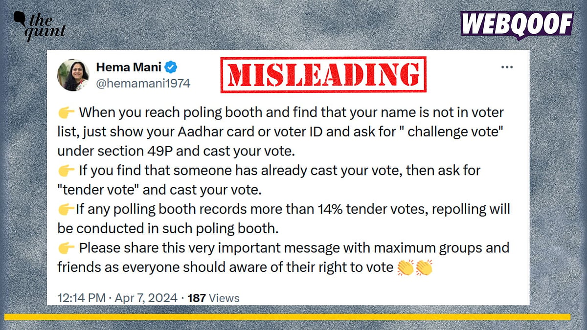 <div class="paragraphs"><p>Fact-Check: A misleading claim about 'challenge vote' is going viral ahead of the elections.</p></div>