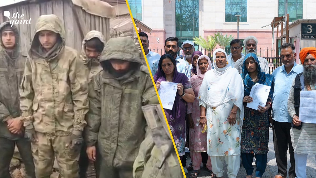 <div class="paragraphs"><p>Family of 7 Indians 'trapped' in Russia-Ukraine War visit Ministry of External Affairs, seek help from government</p></div>