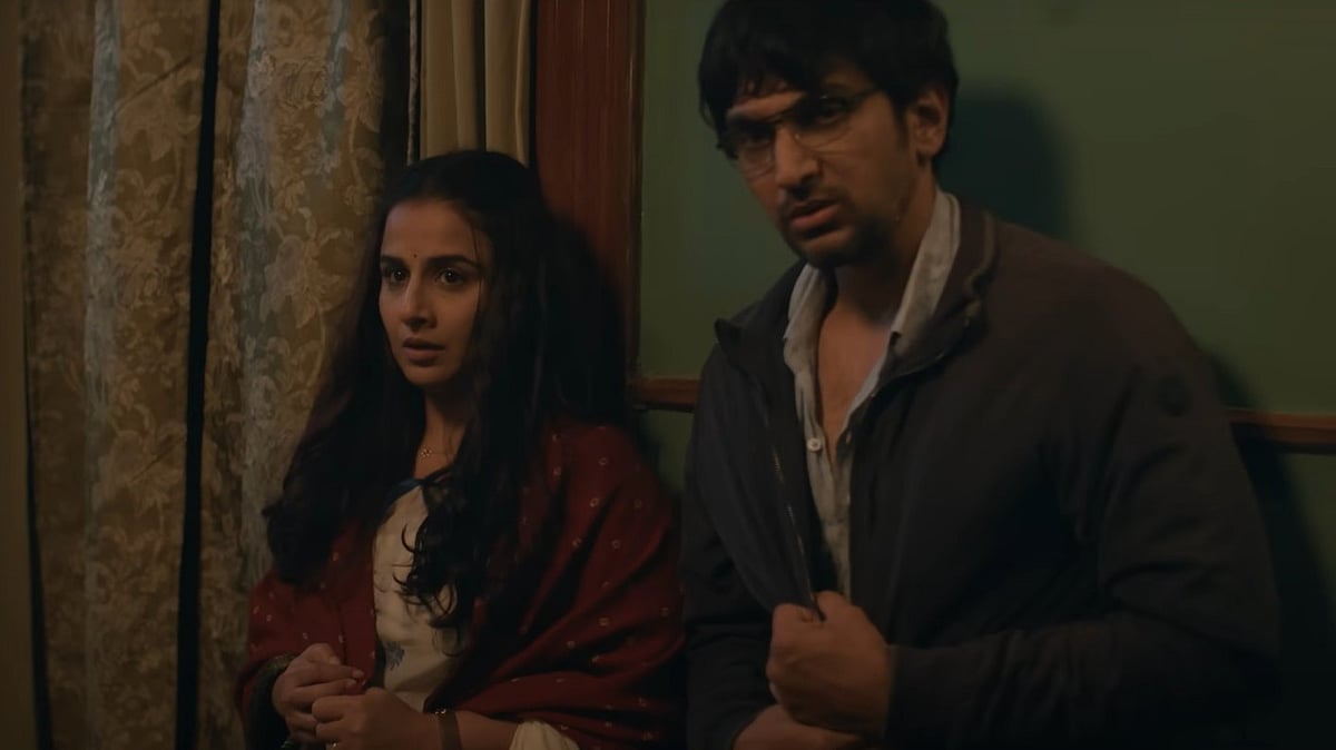 <div class="paragraphs"><p>Vidya Balan and Pratik Gandhi in a still from<em> Do Aur Do Pyaar. </em></p></div>