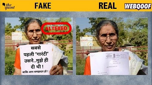 <div class="paragraphs"><p>Fact-Check: The original image shows Jashodaben Modi with a copy of her RTI application. </p></div>