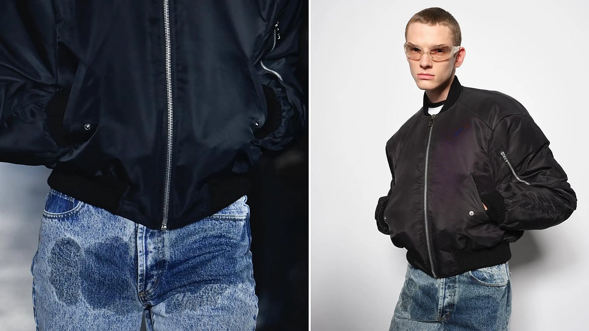 <div class="paragraphs"><p>The unconventional Jordanluca jeans, introduced during the fall/winter 2023 runway show. </p></div>