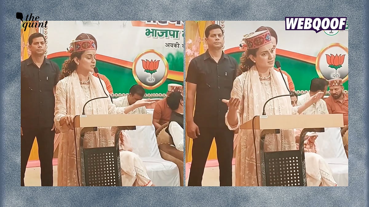 <div class="paragraphs"><p>While campaigning for the BJP in Mandi, Himachal Pradesh, Kangana Ranaut falsely claimed that she "got this stage" due to the Women's Reservation Bill.</p></div>