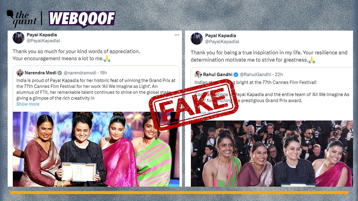 <div class="paragraphs"><p>Fact-Check | This handle t is impersonating Payal Kapadia and is not her real account.</p></div>