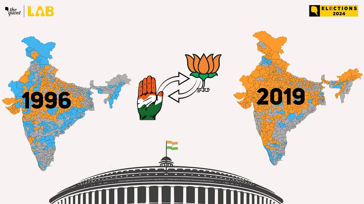<div class="paragraphs"><p>Tracing the footprints of BJP & Congress in last seven Lok Sabha elections.</p></div>