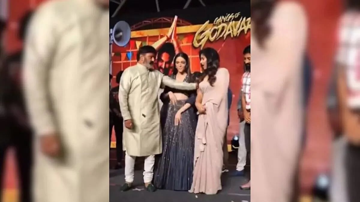 <div class="paragraphs"><p>Nandamuri Balakrishna receives massive backlash for pushing actor Anjali on stage.</p></div>
