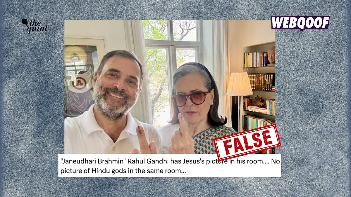 <div class="paragraphs"><p>The painting behind Rahul Gandhi and Sonia Gandhi does not show Jesus Christ.</p></div>