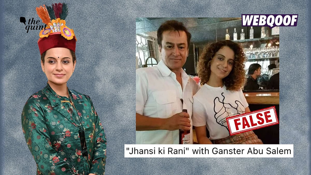 <div class="paragraphs"><p>The photo shows journalist Mark Manuel, not Abu Salem with Kangana Ranaut.</p></div>