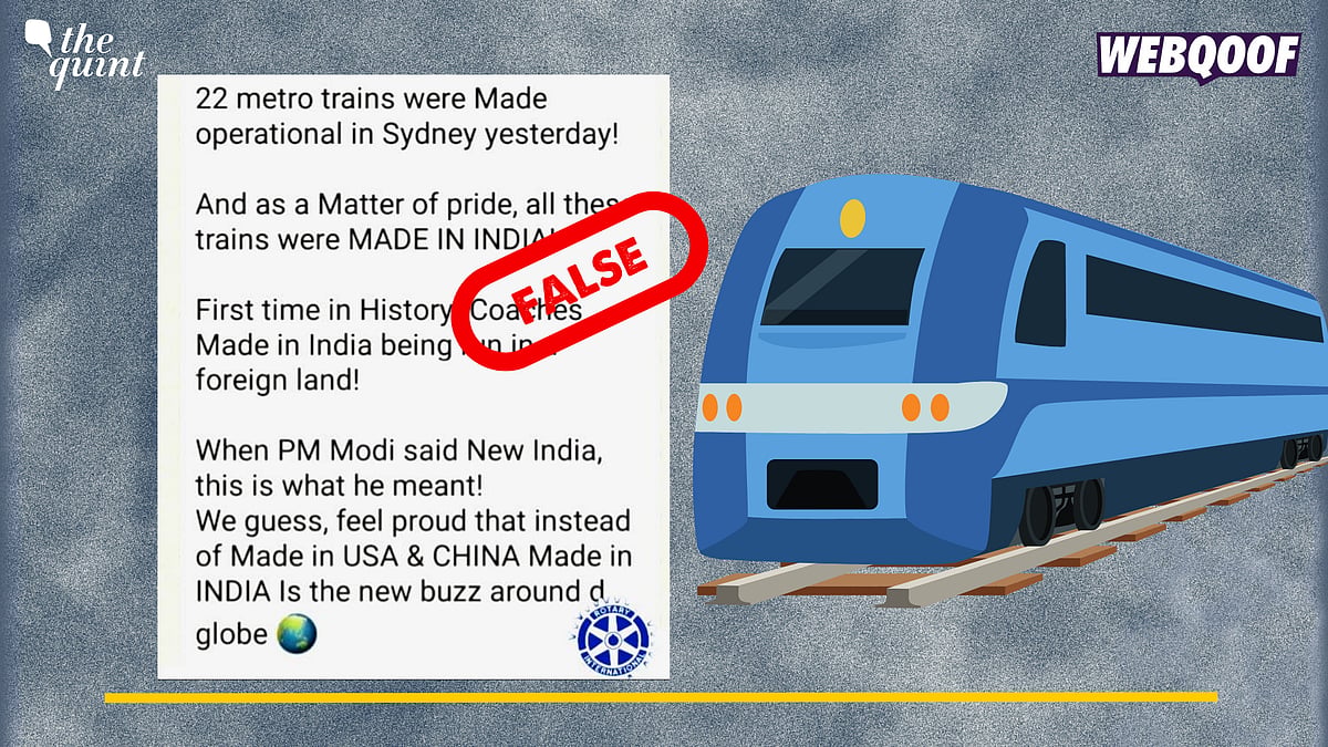 <div class="paragraphs"><p>Fact-Check: The claim is false. The said 22 trains were manufactured by a French company. </p></div>