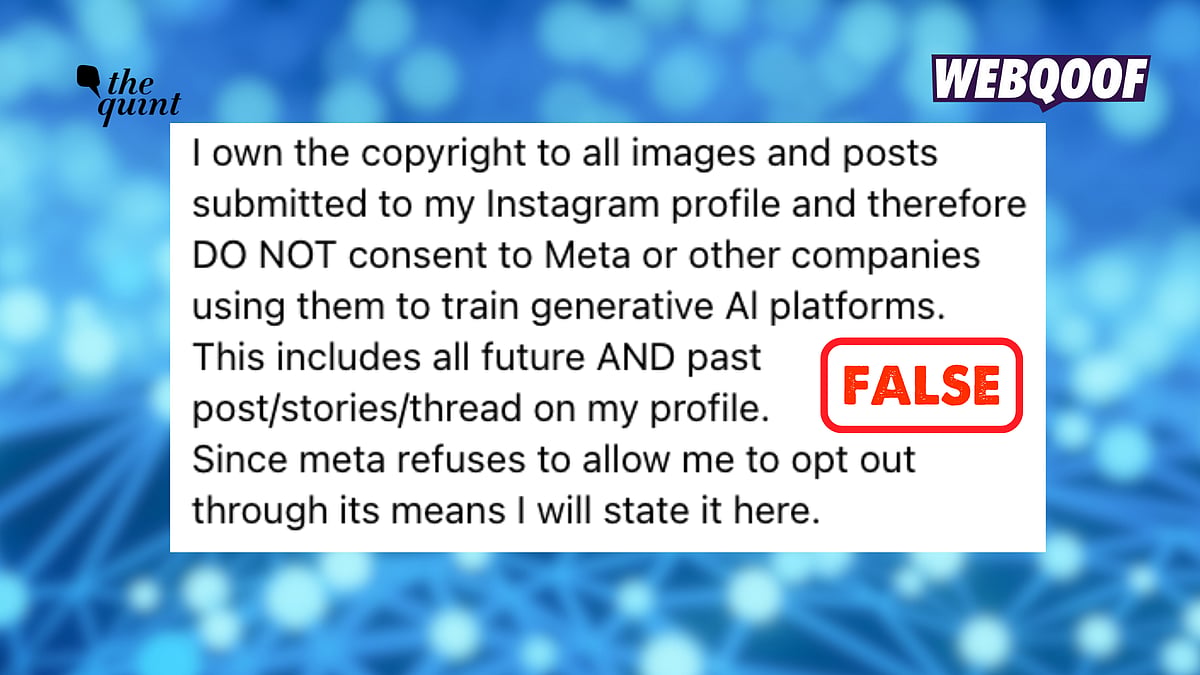 <div class="paragraphs"><p>The viral post will not disallow Meta from using posts to train its AI models.</p></div>