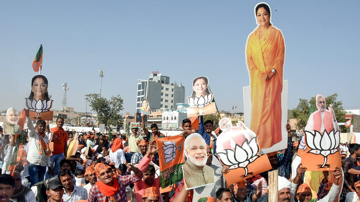<div class="paragraphs"><p>Supporters of the BJP and Vasundhara Raje at a BJP rally. Image used for representation only.</p></div>