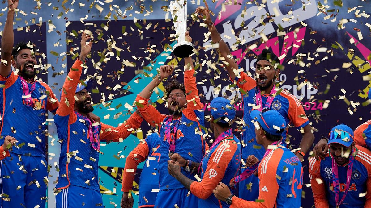 <div class="paragraphs"><p>Team India celebrating their T20 WC win.</p></div>