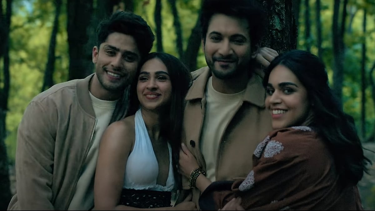 <div class="paragraphs"><p>Jibraan Khan, Pashmina Roshan, Rohit Saraf, and Naila Grrewal in a still from<em> Ishq Vishk Rebound.</em></p></div>