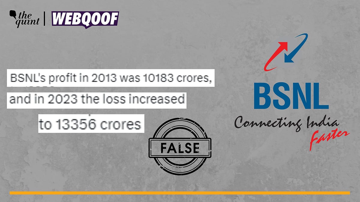<div class="paragraphs"><p>Fact-Check | The claim of BSNL reporting profit in 2013 but incurring a major loss in 2023 is false.</p></div>