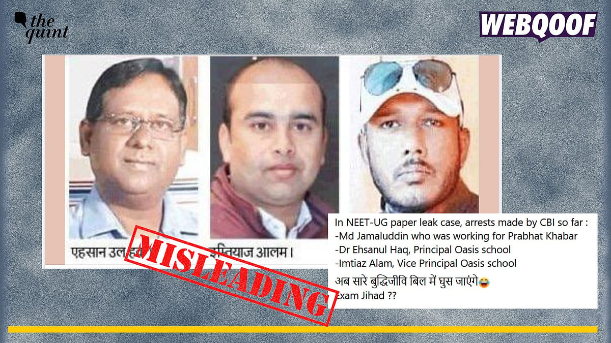 <div class="paragraphs"><p>Fact-check: A misleading claim about only Muslims being arrested in the NEET (UG) Paper leak scam is going viral online.</p></div>