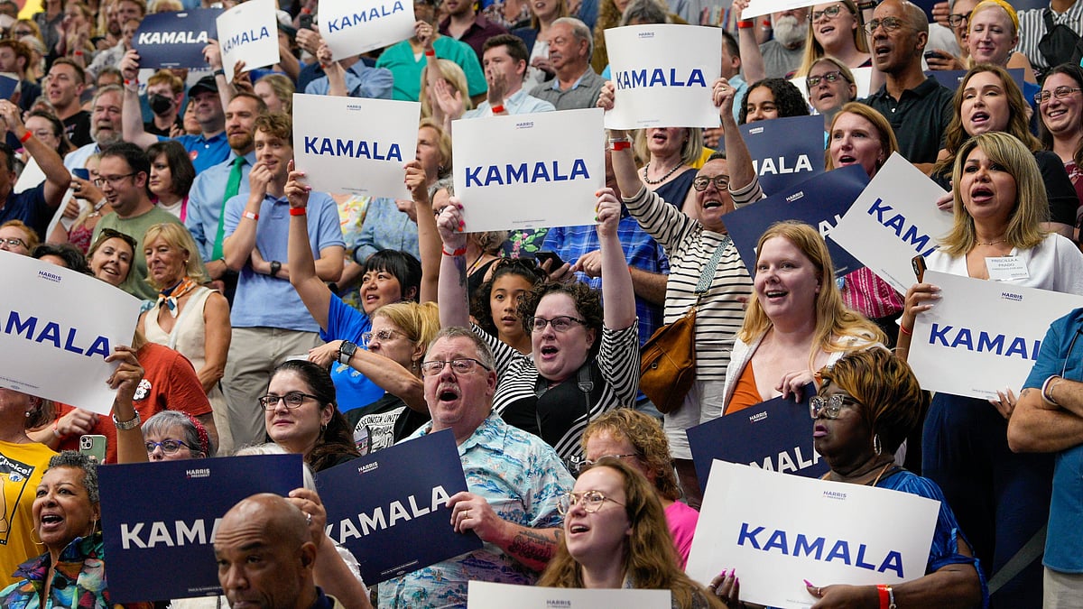 <div class="paragraphs"><p>Kamala Harris's supporters at a rally. The surge in support for her stems in part from relief among Democrats that they now have a fighting chance, but it also reflects widespread enthusiasm about her appeal, record, and qualifications.</p></div>