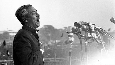 <div class="paragraphs"><p>Sheikh Mujib's homecoming speech in Dhaka on 10 January 1972.</p></div>