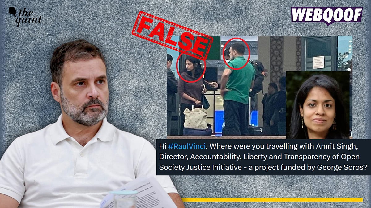 <div class="paragraphs"><p>Fact-check: A photo showing Rahul Gandhi with Amitabh Dubey and Amulya Gopalakrishnan is going viral to falsely claim that he was spotted with Amrit Singh.</p></div>