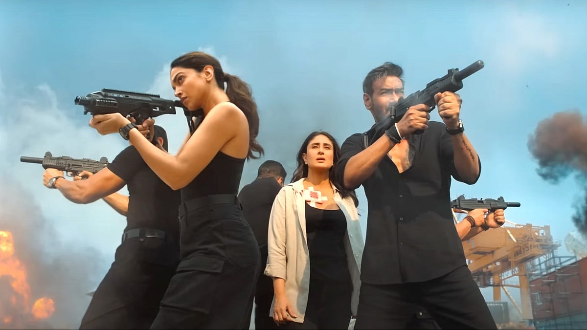 <div class="paragraphs"><p>A still from the trailer for<em> Singham Again.</em></p></div>