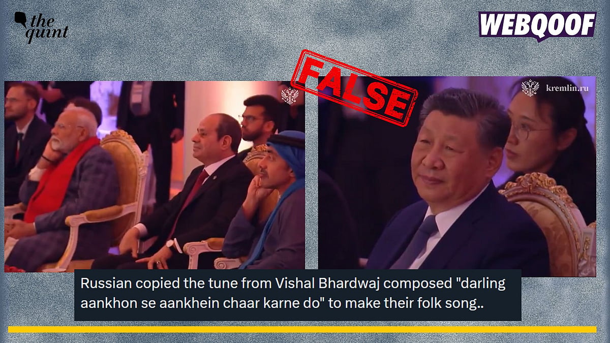 <div class="paragraphs"><p>Fact-check: A false claim about a Russian melody playing at the BRICS Summit being inspired by Vishal Bhardwaj's song 'Darling' is going viral online.</p></div>