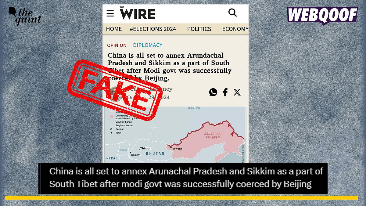 <div class="paragraphs"><p><strong>Fact-check: </strong>A fabricated screenshot is going viral to claim that The Wire shared a report about China planning to "annex the Indian territory".</p></div>