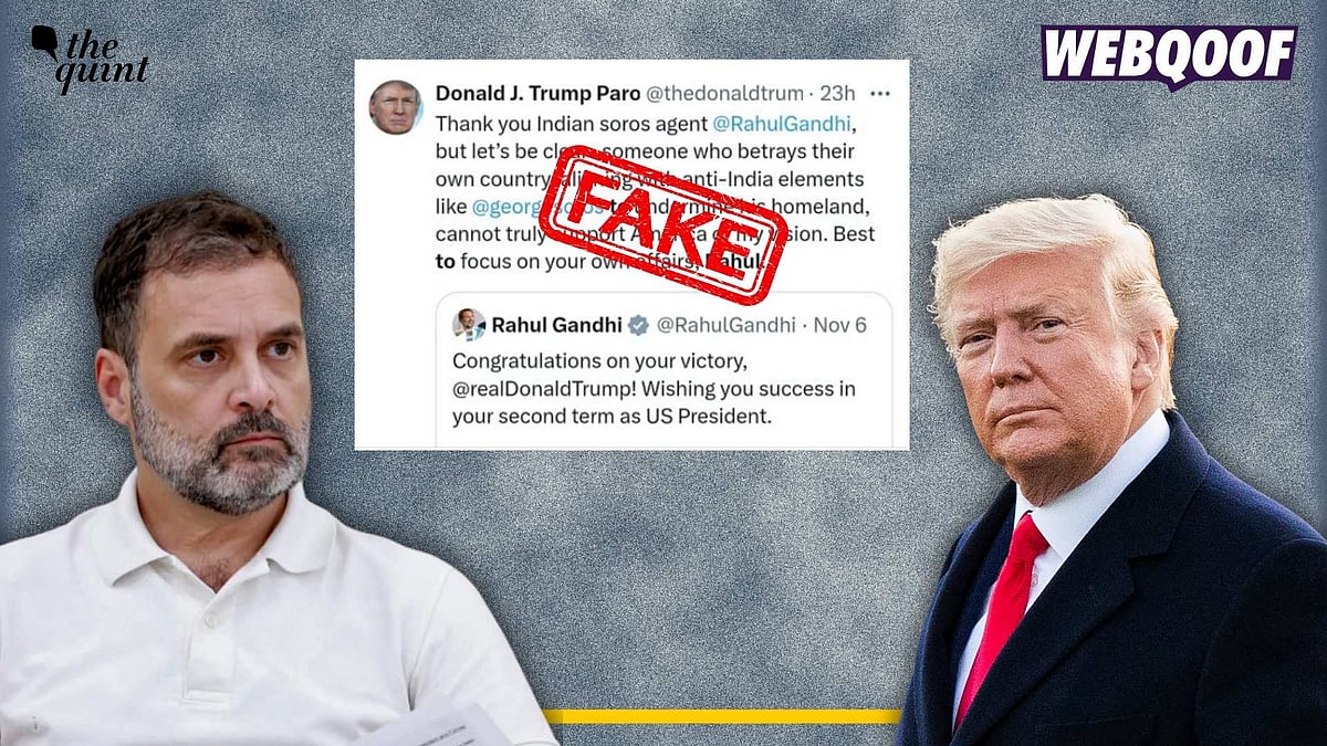<div class="paragraphs"><p>Fact-check: A post shared by a parody account under Donald Trump's name insulting Rahul Gandhi is going viral. </p></div>