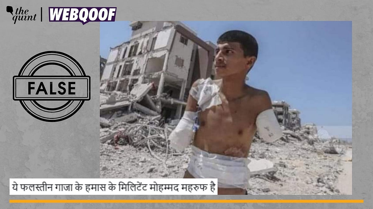 <div class="paragraphs"><p>Fact-Check | The photo shows a Palestinian teenager, who was wounded by an Israeli strike.</p></div>